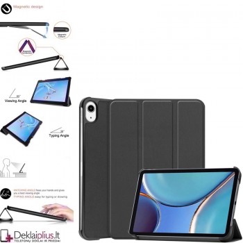 Dirbtinės odos atverčiamas dėklas - juodas (Apple Ipad Mini 6 2021/2024)